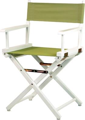 Casuu 200-01/021-100 18 Inch Directors Chair White Frame With Olive Canvas