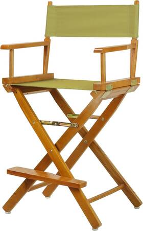 Casuu 220-05/021-100 24 Inch Directors Chair Honey Oak Frame-with Olive Canvas Counter Height
