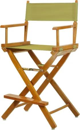 021-100  Casuu 220-05/021-100 24 Inch Directors Chair Honey Oak Frame-with Olive Canvas Counter Height