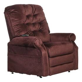 Catnapper 4824201634 Alger Power Lift Assist Lay Flat Recliner In Red Polyester Fabric