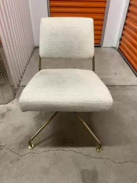 499212 Cb2 Rue Cambon Office Chair Swivel Needs New Plate - La Pick Up Only