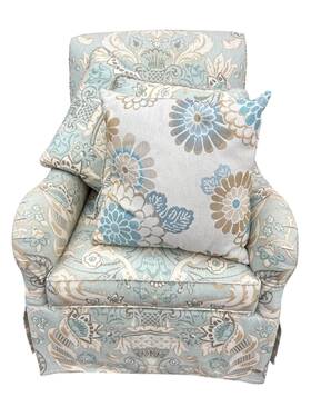 Chair M-4960-2484333 Pair Of Swivel Rocker Club Chairs In Coastal Soft Color Palette