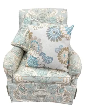 M-4960-2484333 Chair Pair Of Swivel Rocker Club Chairs In Coastal Soft Color Palette
