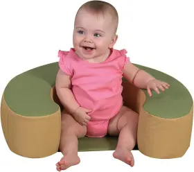 Cf349-053 Childrens Factory Woodland Sit Me Up Foam Newborn Lounger Indoor Sage/tan