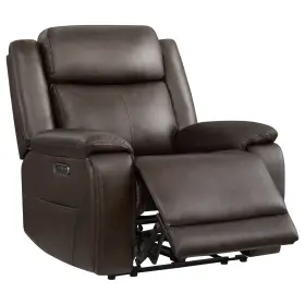 5059 Chita Genuine Leather Recliner For Adults Dual Motor Zero Wall Hugger