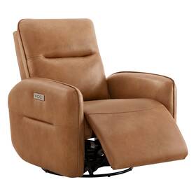 Chita A026 Faux Leather Power Recliner Chair Rounded Back Swivel Glider