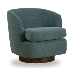 Ac2960 Chita Swivel Comfortable Accent Chair Modern Barrel Armchair With Solid Wood Base