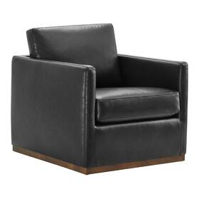 Chita Ac71038j Swivel Accent Chair Faux Leather Fsc Certified Modern Arm