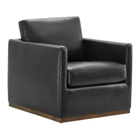 Ac71038j Chita Swivel Accent Chair Faux Leather Fsc Certified Modern Arm