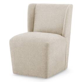 Chita Dc012 Upholstered Dining Chairs Set Of 1 With Casters Wingback Modern Side Armless