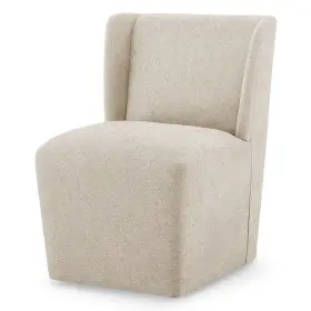 Dc012 Chita Upholstered Dining Chairs Set Of 1 With Casters Wingback Modern Side Armless