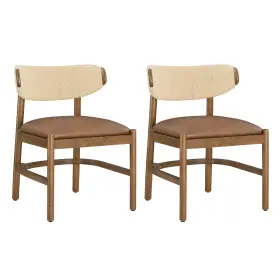 Dc7103 Chita Mid Century Modern Upholstered Dining Chairs Set Of 2 Solid Wood Chair