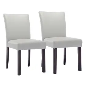 Dc7y1232 Chita Chairs With Back Leather Armless Dining Solid Wood Legs Open Box
