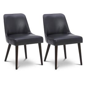 Chita Dcy1093 Mid-century Modern Dining Chair Set Of 2 Upholstered Comfort Accent Chairs