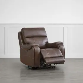 Me7a6053 Chita Large Power Zero Gravity Recliner Chair Genuine Leather With Cupholders