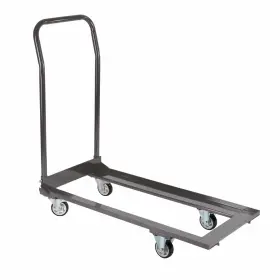 Cart100g-ax-t Chivari Steel Folding Chair Cart For Poly And Resin Chairs - Gray