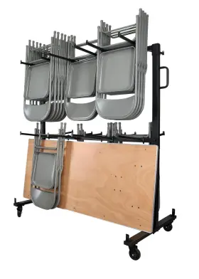 Cart101tbl-ax-t Chivari Hanging Cart For Metal Folding Chairs And Tables
