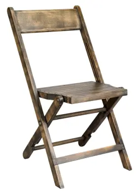 Cfwrs-zg-t-var-4 Chivari Rustic Toughwood Folding Chair 1942 Style - Sold In Sets Of 4 By