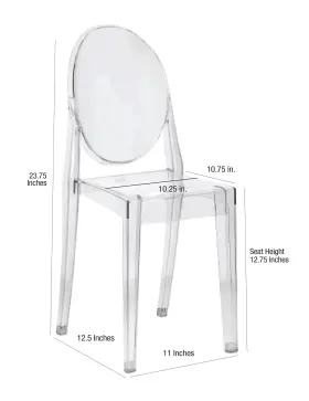 Cgvr-kid-zg-t-par-4 Chivari Resin Kids Victoria Ghost Chair Per Price Shown - Sold Only In