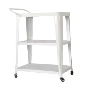 Christies Home Living 019213806514 With Swivel Wheels Harold Dining Cart White