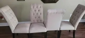 218853 Christopher Knight Home Tall Back Natural Fabric Dining Chair Set Of 2 Modern Century Mid Room