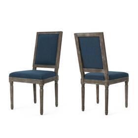 Christopher Knight Home 303744 Ledger Traditional Fabric Dining Chairs 2-pcs Set N