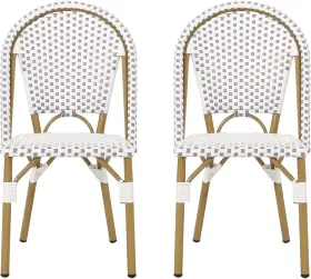 313253 Christopher Knight Home Philomena Bistro Chair Set Of 2 Gray White Bamboo Print