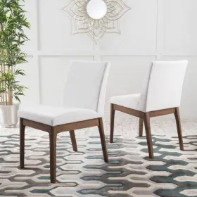 52680718 Christopher Knight Home Set Of 2 Kwame Dining Chair Beige/walnut -