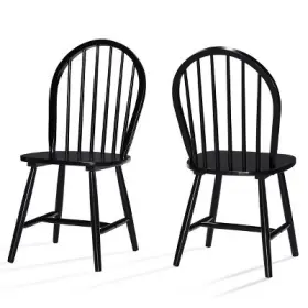 53626720 Christopher Knight Home Set Of 2 Declan Farmhouse High Back Dining Chair Black -