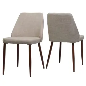 53627044 Christopher Knight Home Armless Dining Chair Set Of 2 Mid-century Modern Wheat