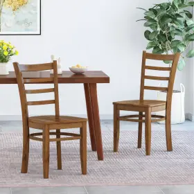 82096415 Christopher Knight Home Set Of 2 Prestage Farmhouse Wooden Dining Chairs Antique Brown -