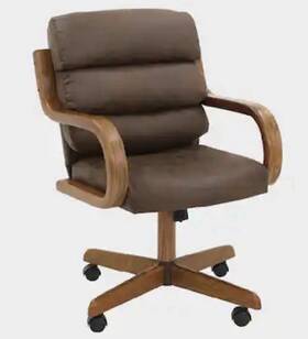 Chromcraft D9550r-ch-mocha - Swivel-tilt Caster Casual Dining Chair In Mocha Microfiber