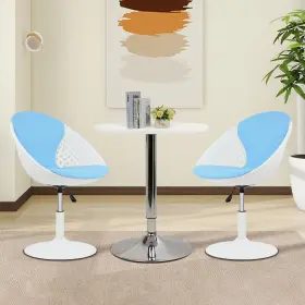Clatina 971578219986 Adjustable Height 360 Swivel Waiting Chairs Egg-shaped Chair Set Of 2