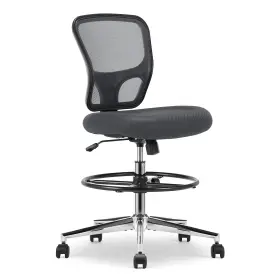 Cchr10004b Click365 Armless Mesh Drafting Chair Grey
