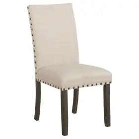 Co 021032552459 Ralland Upholstered Side Chairs Beige And Rustic Brown Set Of 2