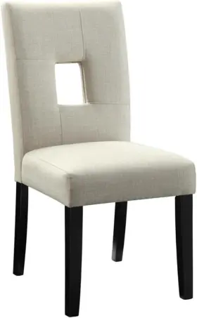 106652 Coaster Upholstered Dining Side Chair Beige Set Of 2