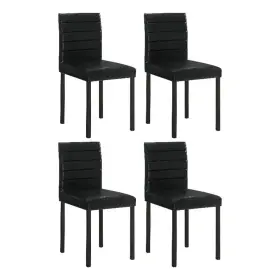 193982 Coaster Garza 19.25ftft Faux Leather Upholstered Dining Side Chair In Black