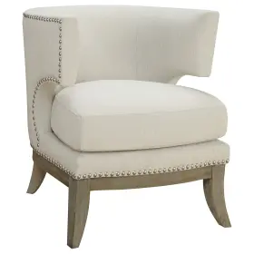 902559 Coaster Jordan Dominic Barrel Back Accent Chair Grey And Weathered