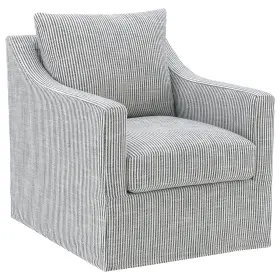 904137 Coaster Winter Fabric Upholstered Sloped Arm Accent Swivel Chair In Gray