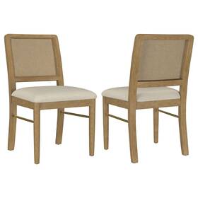 Coaster Fine Furniture 108932swd Cane Dining Side Chairs Set Of 2 With Foam Padding Asian Hardwood Frame