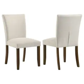 106412 Coaster Furniture Cantley Upholstered Dining Side Chair Beige Set Of 2