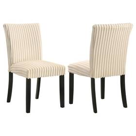 Coaster Furniture 106512crm Dermott Upholstered Parson Dining Side Chair Cream Set Of 2