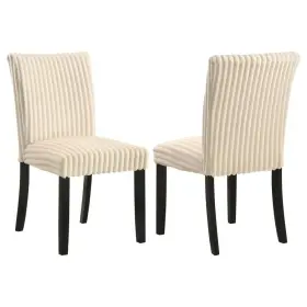 106512crm Coaster Furniture Dermott Upholstered Parson Dining Side Chair Cream Set Of 2