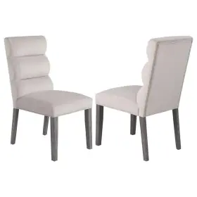 106683 Coaster Furniture Carla Velvet Upholstered Dining Side Chair In Stone Set Of 2