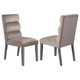 106684 Coaster Furniture Carla Velvet Upholstered Dining Side Chair Ash Set Of 2