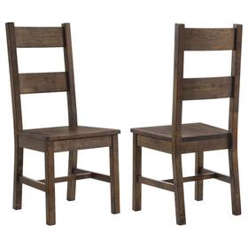 Coaster Furniture 107042 Coleman Dining Side Chair Rustic Golden Brown Set Of 2