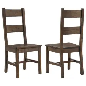 107042 Coaster Furniture Coleman Dining Side Chair Rustic Golden Brown Set Of 2