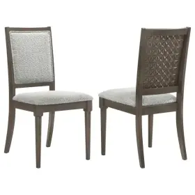 108622 Coaster Furniture Onslow Upholstered Dining Side Chair Dark Brown Set Of 2