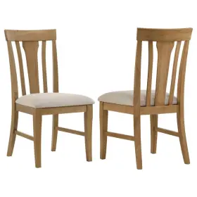 109462 Coaster Furniture Hartville Dining Side Chair Natural Light Brown Set Of 2