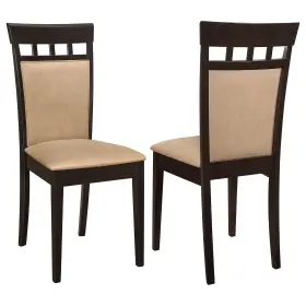 Coaster Home Furnishings 021032147723 Gabriel Upholstered Back Panel Side Chairs Cappucc Inch